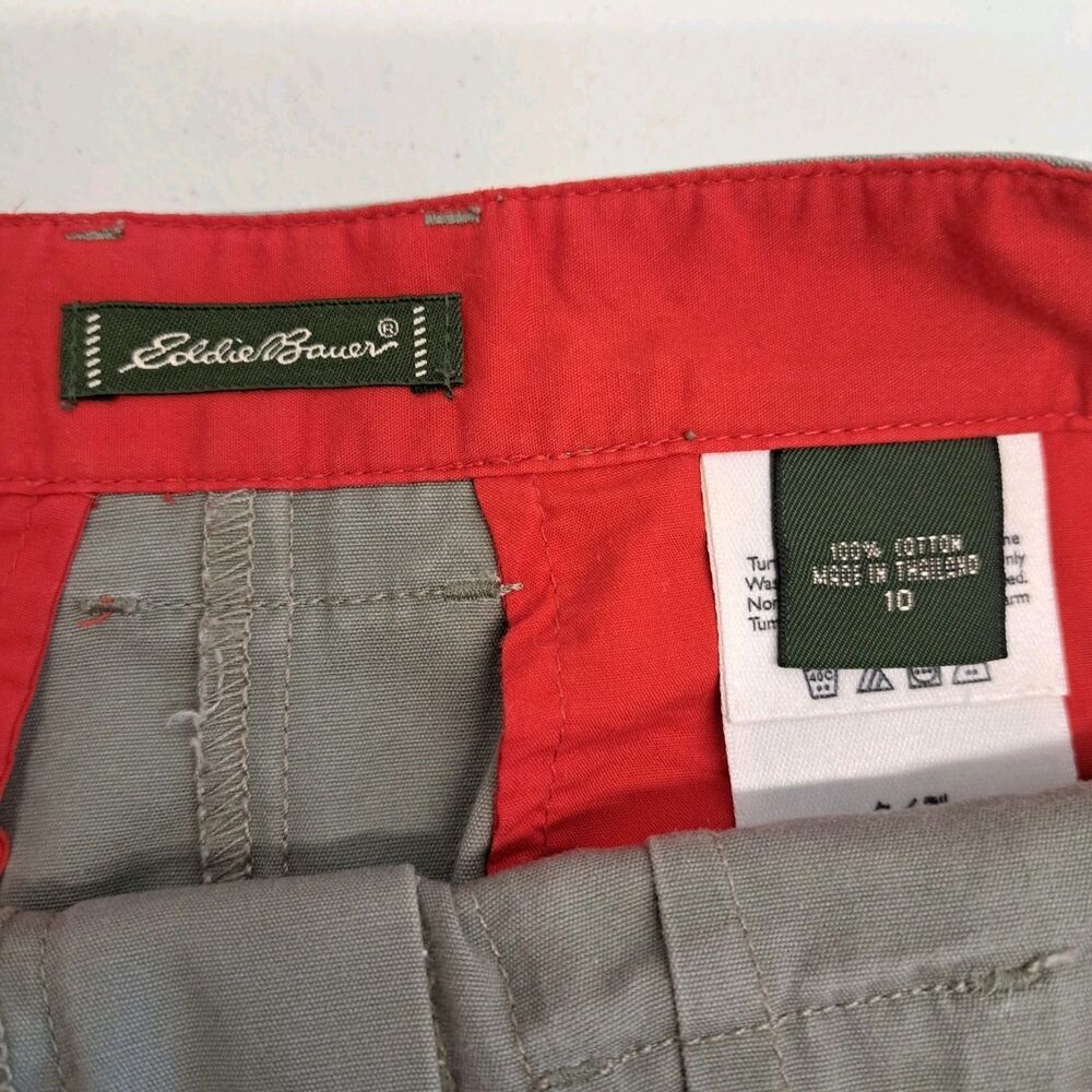 Eddie Bauer Olive 100% Cotton Skirt, Women's Size 10 Pockets - Picture 4 of 7